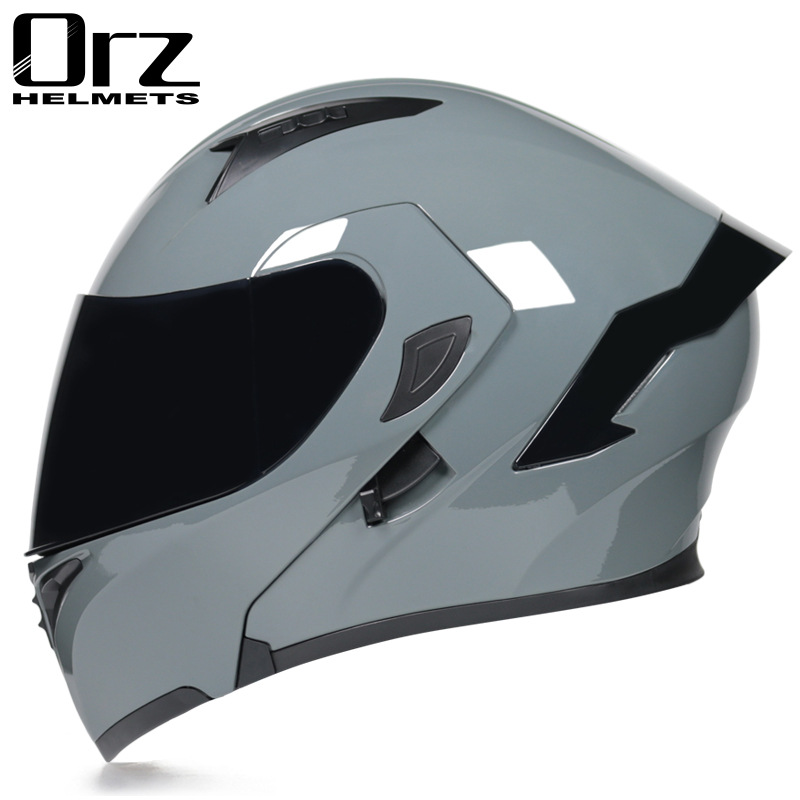 Dual Visor Motorcycle Racing Helmet - DOT Approved Safety Modular Flip Motorcycle