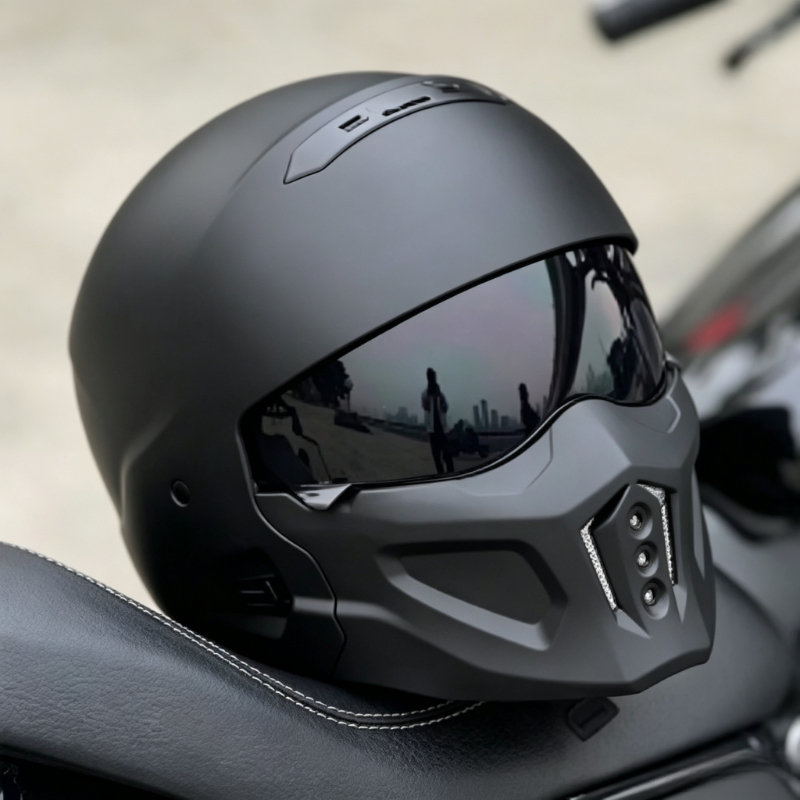 Rugged Bright Black Scorpion F - đánh giá và giá Full Face Motorcycle Helmet With Bluetooth