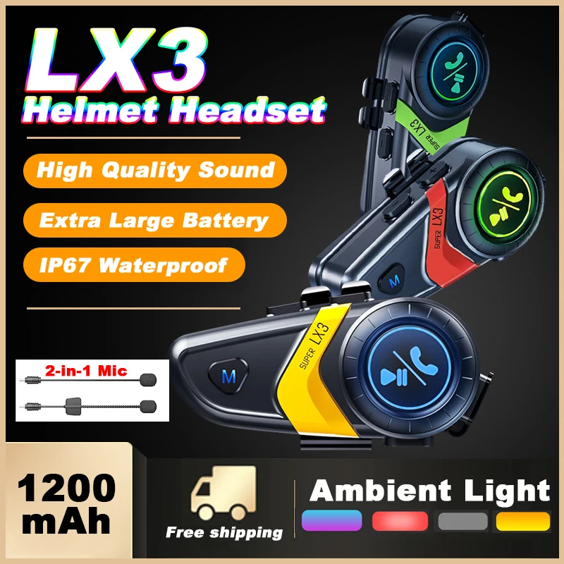LX3 Motorcycle Helmet Headset  - đánh giá và giá Full Face Motorcycle Helmet With Bluetooth